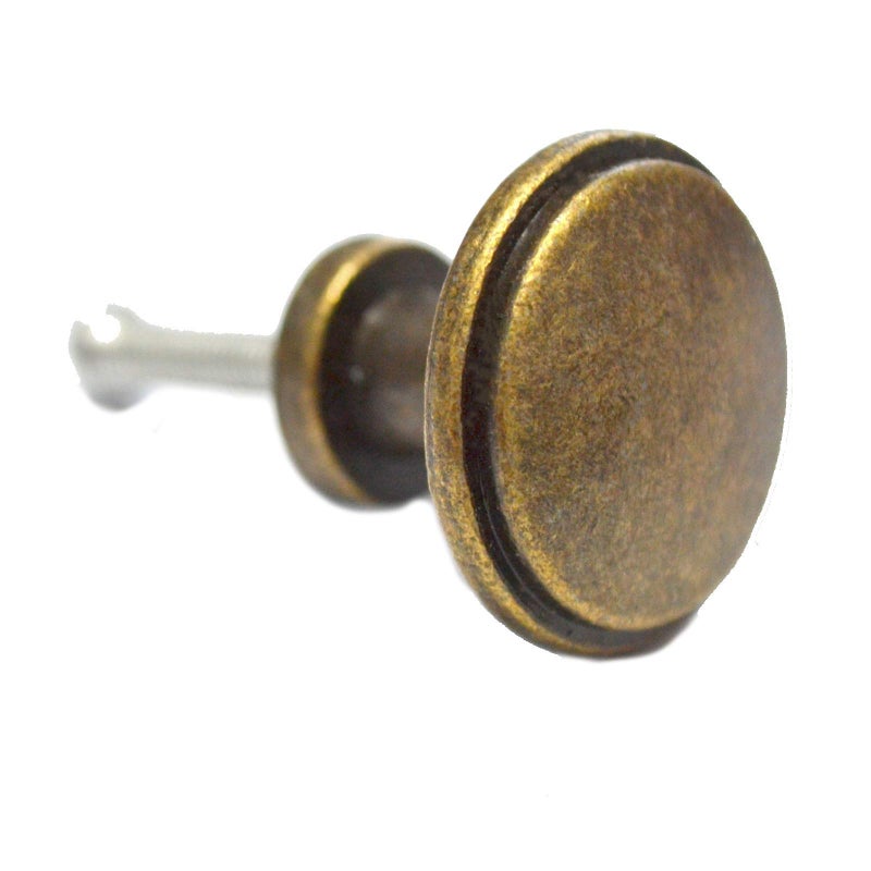 MYS 8 Pcs Round Bronze Knobs Antique Drawer Handles Vintage Decorative Floral Pulls Single Hole for Cabinet Cupboard Dresser Wooden Case Jewelry Box Chest (Dia:1", Height:7/8") - Image 4